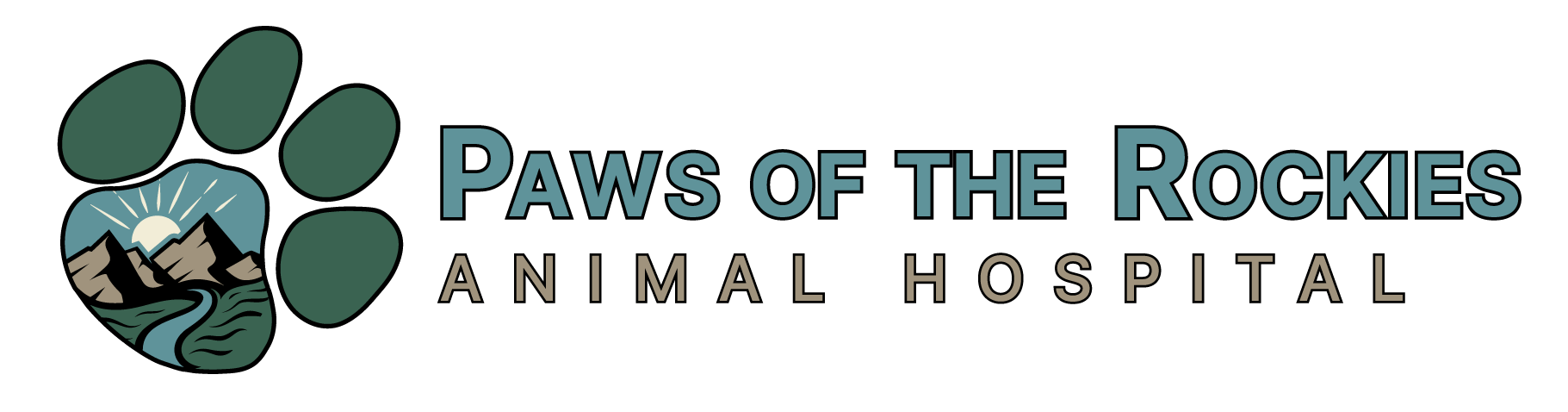Paws of the Rockies Animal Hospital Logo